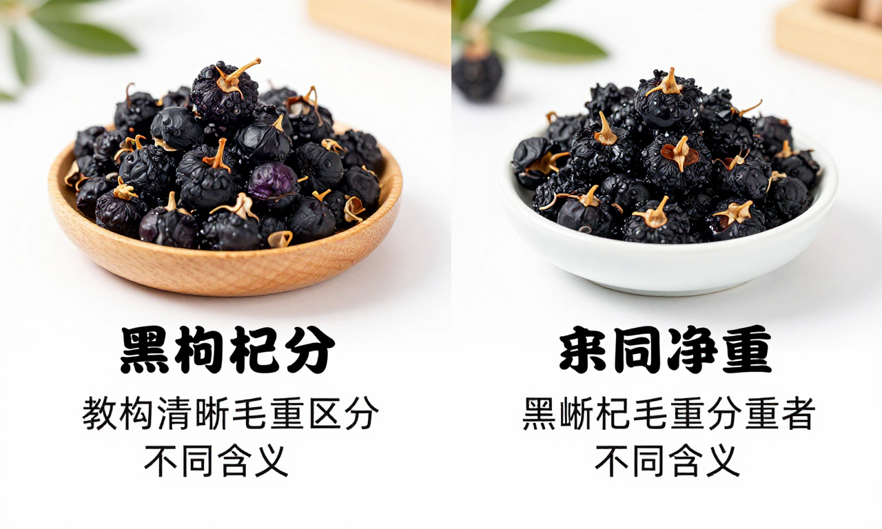 黑枸杞毛重净重区别科普 教你清晰区分两者不同含义