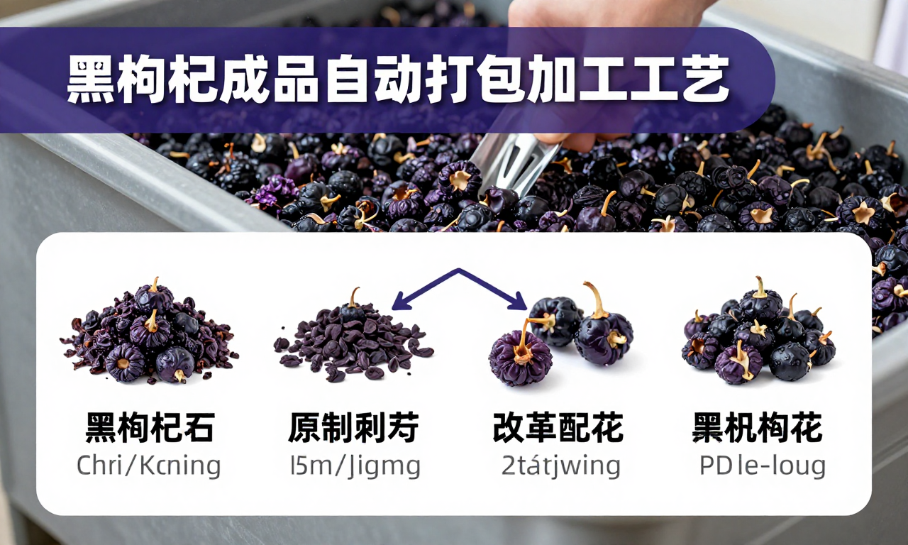 黑枸杞成品自动打包加工工艺：从原料到封装的标准化加工全流程科普