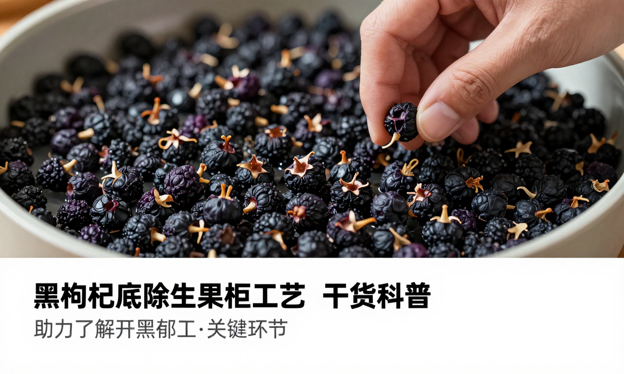 黑枸杞加工去除果柄工艺 干货科普 助力了解黑枸杞深加工关键环节