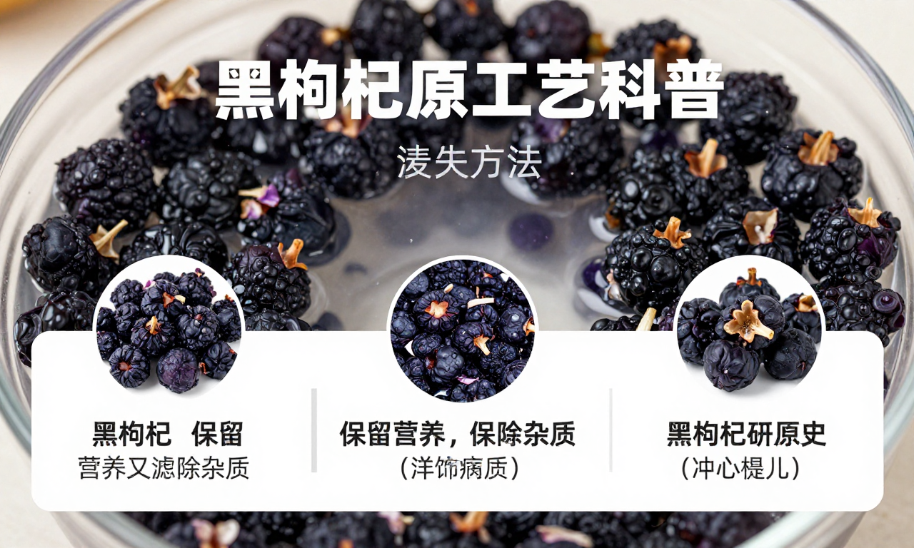 黑枸杞清洗去除杂质工艺科普：科学方法保留营养又滤除杂质