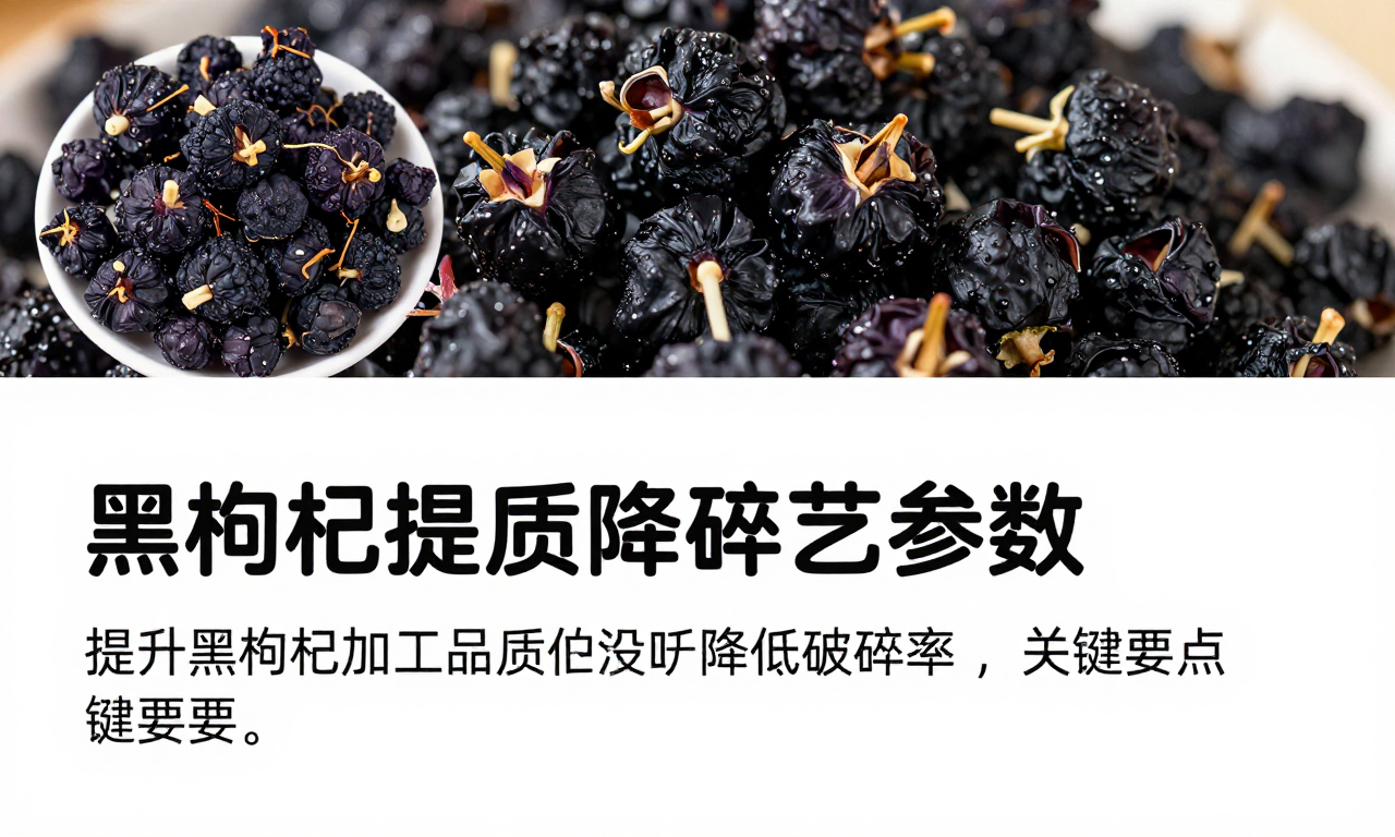 黑枸杞加工提质降碎工艺参数：提升黑枸杞加工品质降低破碎率的关键要点