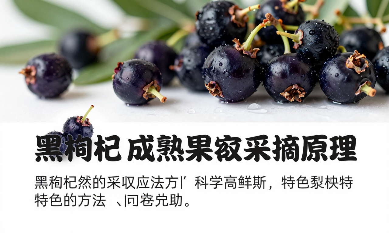黑枸杞成熟果实采摘原理：科学高效的特色浆果采收方法科普