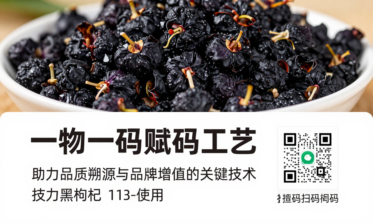 黑枸杞加工一物一码赋码工艺：助力品质溯源与品牌增值的关键技术