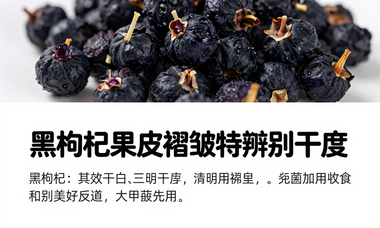 黑枸杞果皮褶皱辨别干度的实用知识科普